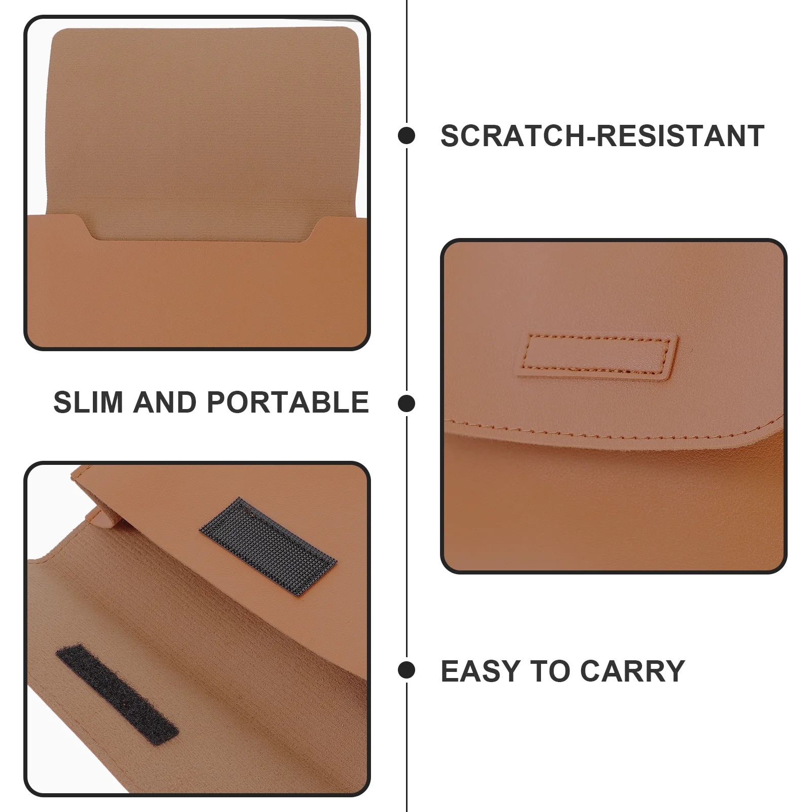 ZYBLSSBB, husa pentru laptop in piele ecologica (PU) captusita, rezistenta la stropire si zgarieturi, LSM2xh406-BCS0057989, maro, 34.2 x 26.1 x 2 cm