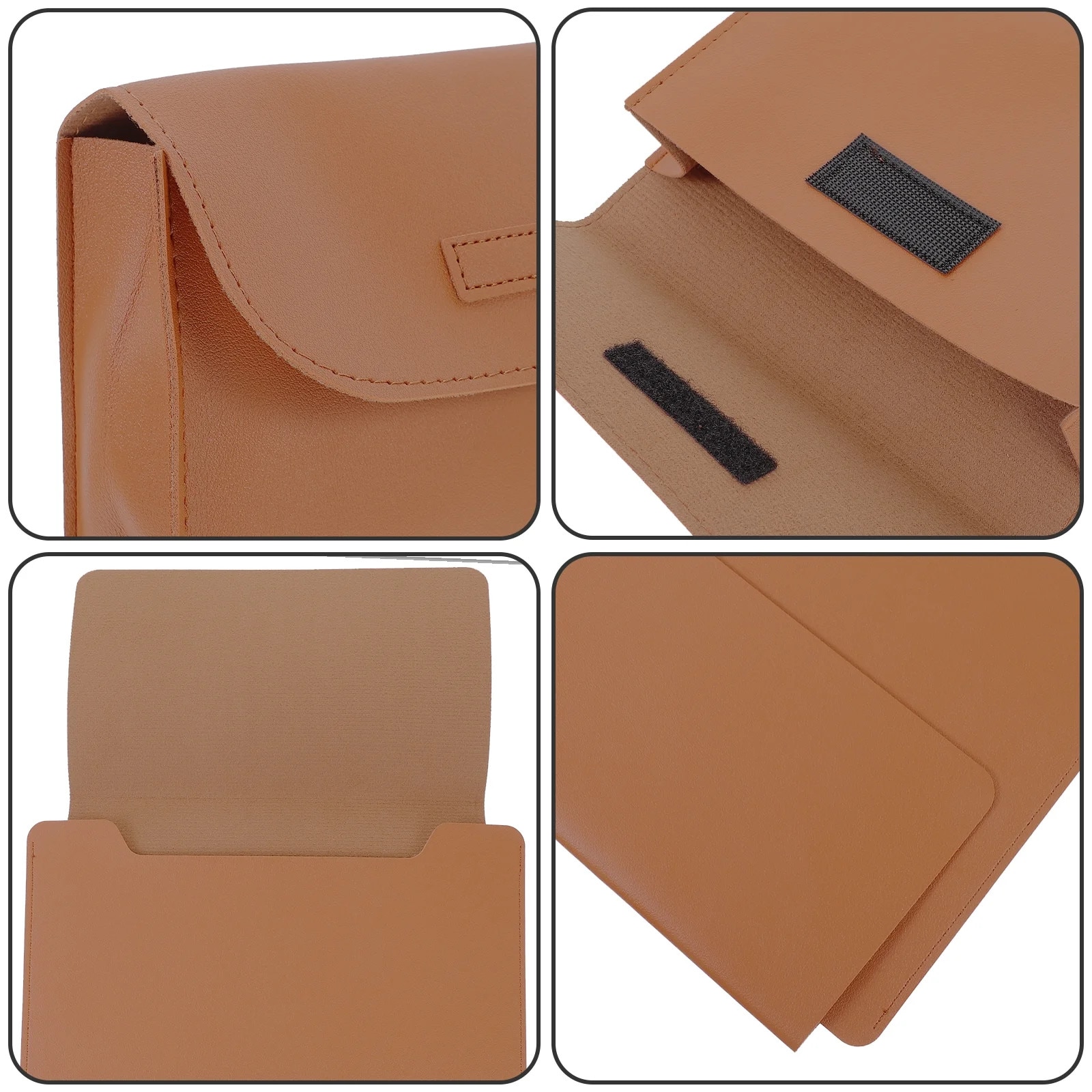 ZYBLSSBB, husa pentru laptop in piele ecologica (PU) captusita, rezistenta la stropire si zgarieturi, LSM2xh406-BCS0057989, maro, 34.2 x 26.1 x 2 cm