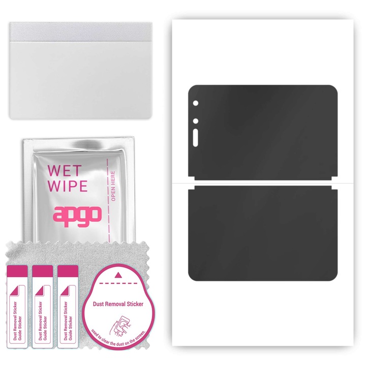 apgo PRIVACY защитно фолио за Microsoft Surface Duo 2 – антишпионски ефект, хидрогел, пълно лепило, 5D, матово, ултратънко