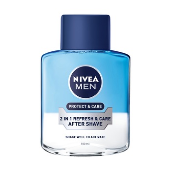 Lotiune dupa ras Nivea Men Proctect&Care, cu Aloe vera 2in1, 100 ml Lotiune dupa ras Nivea Men Proctect&Care, cu Aloe vera 2in1, 100 ml