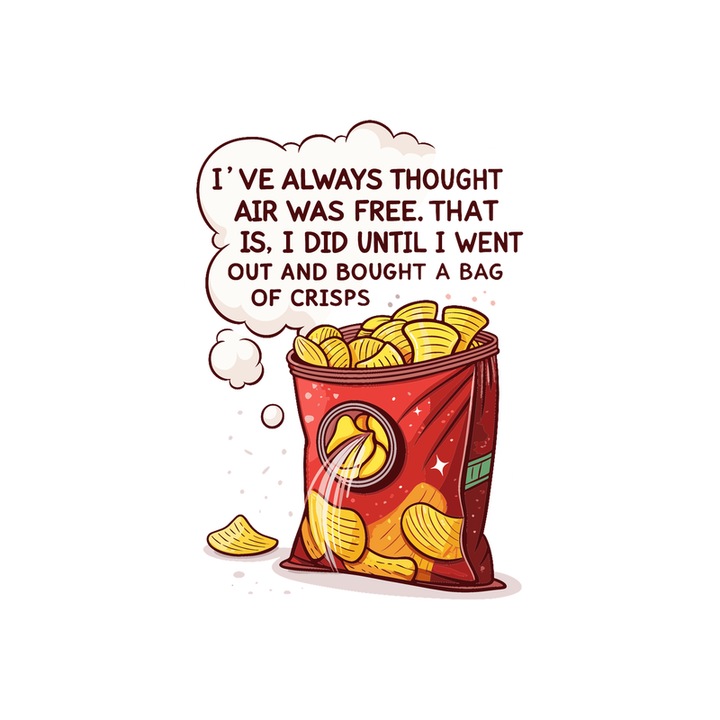 Sticker Free Air Until Bag Of Crisps, Autoadeziv, Cri-Flo, Marime 6 cm