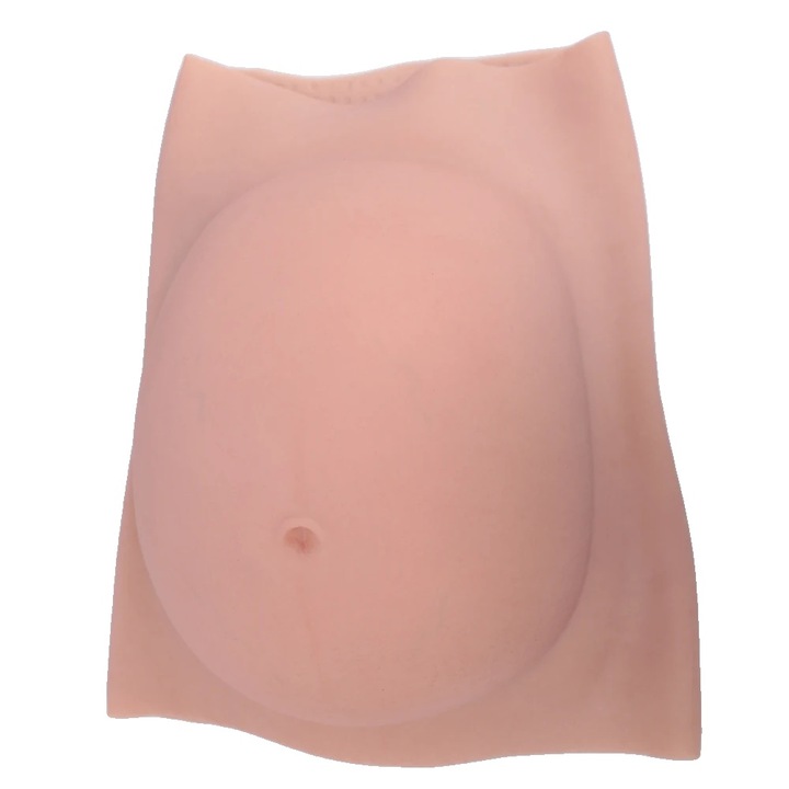 Burta de gravida din silicon, design realist, culoare nude, Septembrie