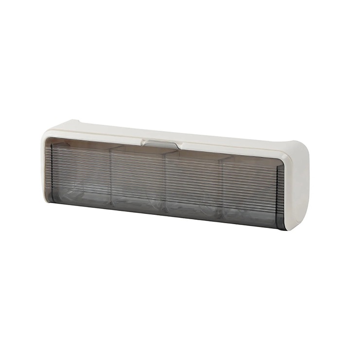 Set organizator condimente perete YANYXR, transparent, 1 compartiment, 30x10x10cm