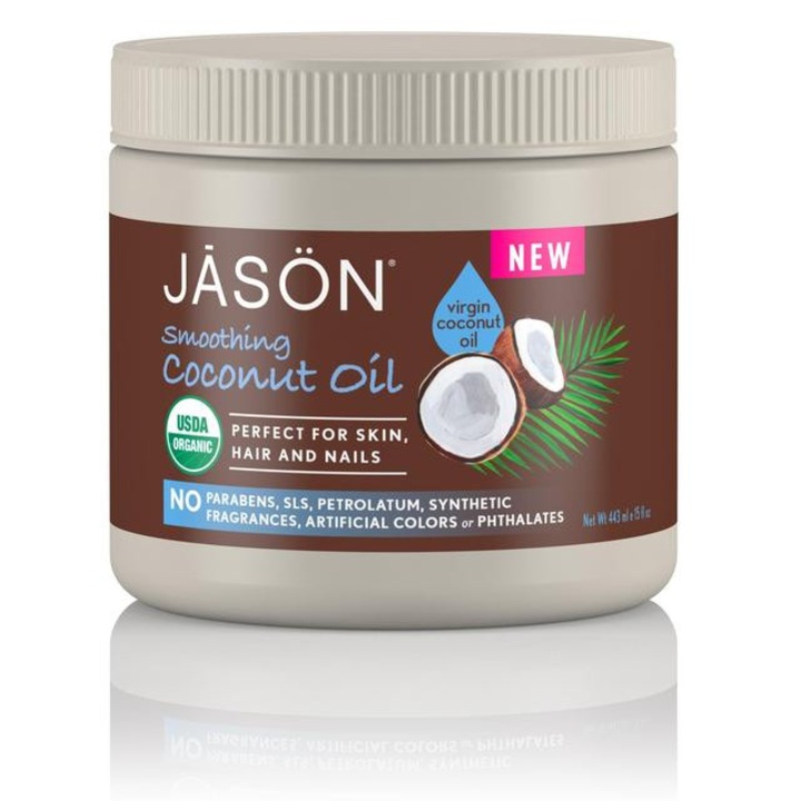 Успокояващо био масло от кокос Jason, 443 мл