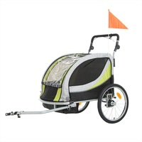 Carucior- Remorca de bicicleta Samax Premium, verde