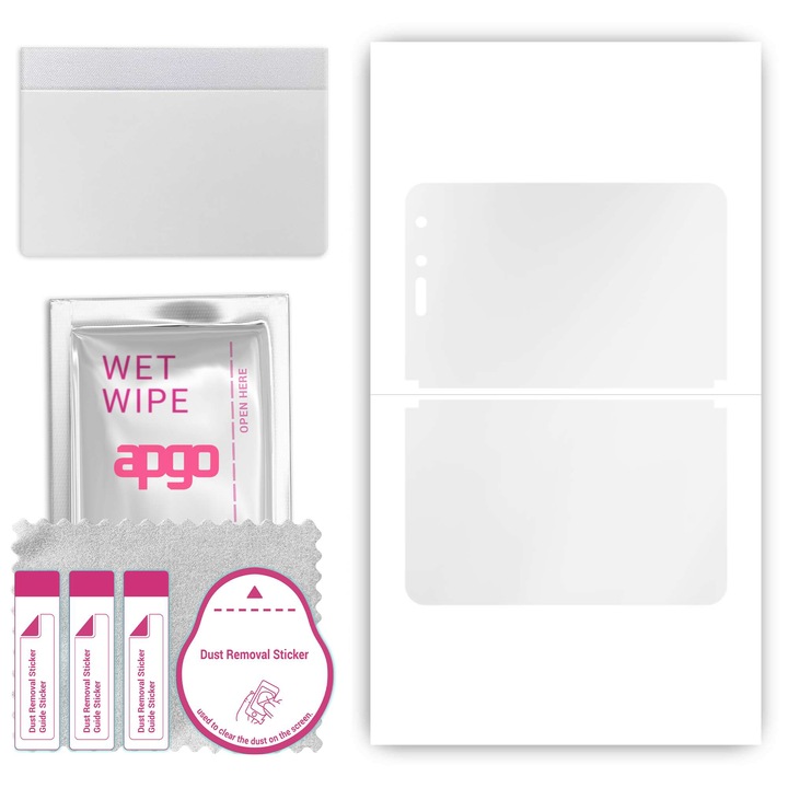 apgo протектор за екран за Microsoft Surface Duo 2 – цял дисплей, гланциран, хидрогел, пълно лепило, 5D