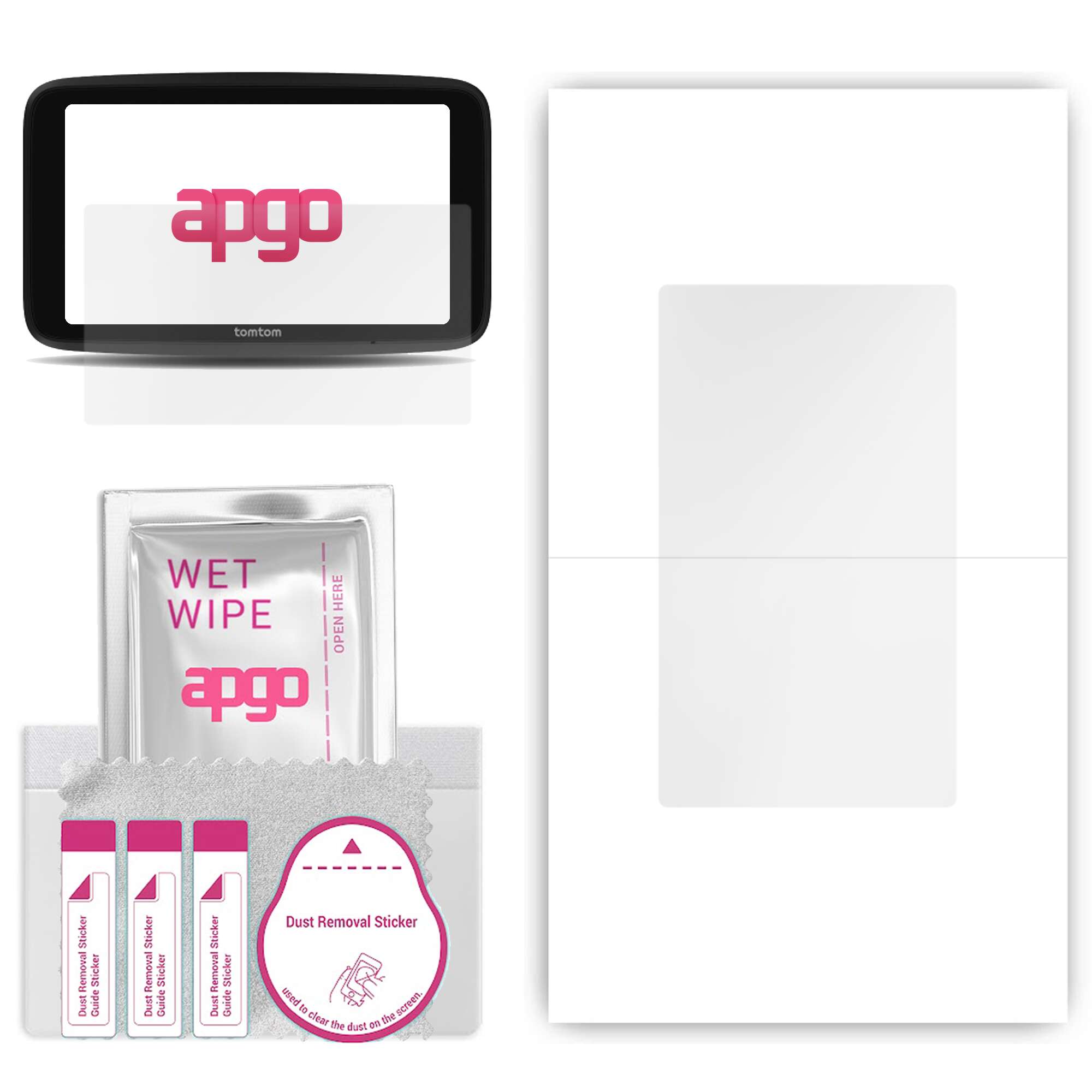 Folie de protectie apgo pentru TomTom GO PROFESSIONAL 6250 – afisare completa, lucioasa, hidrogel, full glue, 5D