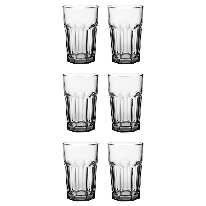 Комплект стъклени чаши (6 части), Hermia Concept, 8.3x8.3x12.1 см, 365 куб. см