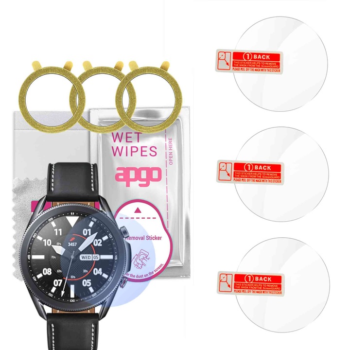 3x apgo edzett üveg 9H apgo edzett üveg Samsung Galaxy Watch 3 45MM-hez