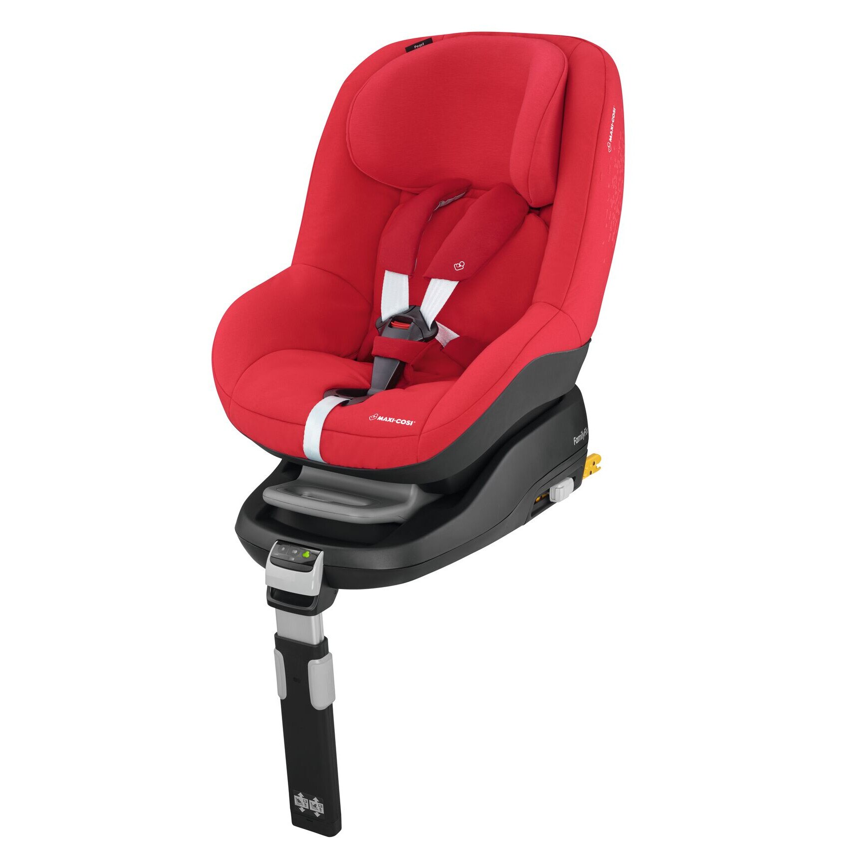 Pachet Maxi-Cosi Scaun auto Pearl si baza auto FamilyFix Vivid Red 9-18kg