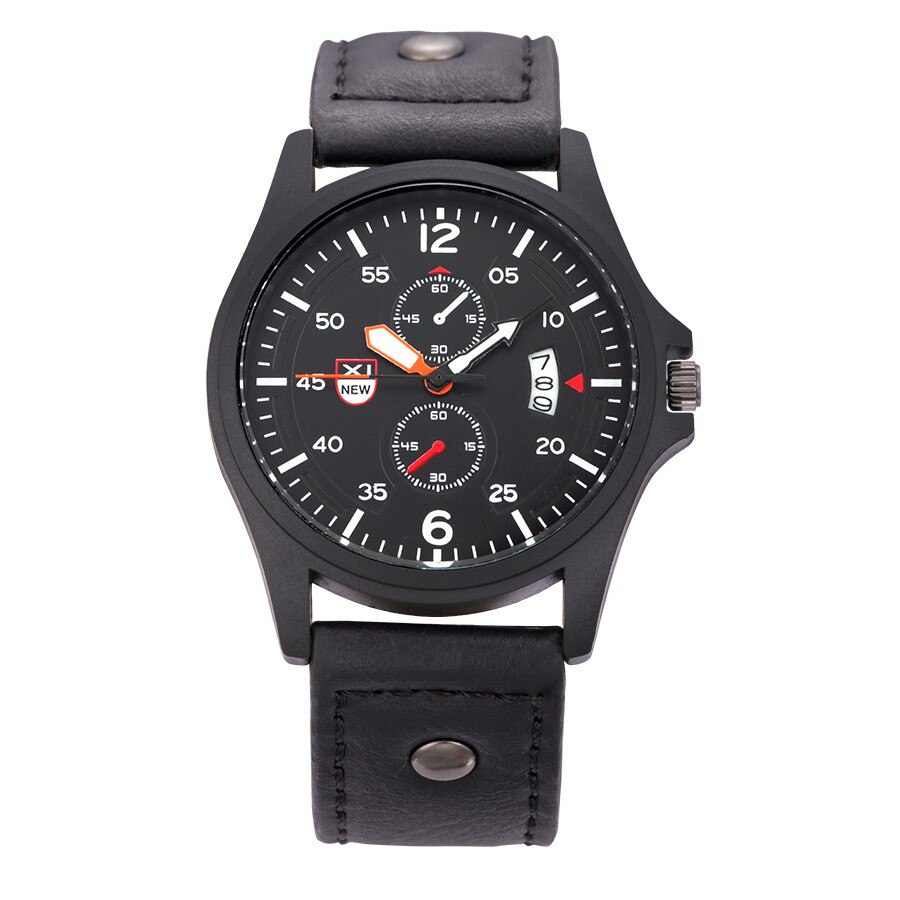 Ceas Barbatesc Fashion & Casual, XINEW CS122, curea piele, model Negru