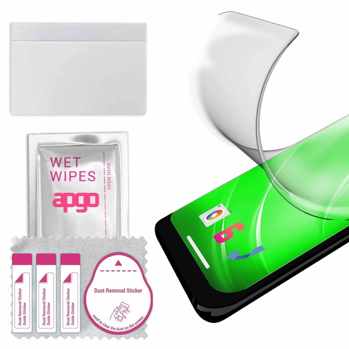 3x МАТОВ apgo протектор за екран за Alcatel V3 Ultra – самозалепващ се, цял дисплей, хидрогел, защита от надраскване, пълно лепене, 5D