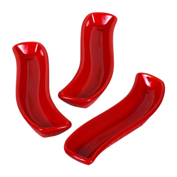 Set farfurii servire, Hermia Concept, 18x2,6cm, 100% ceramica, rezistent la microunde, 3 piese