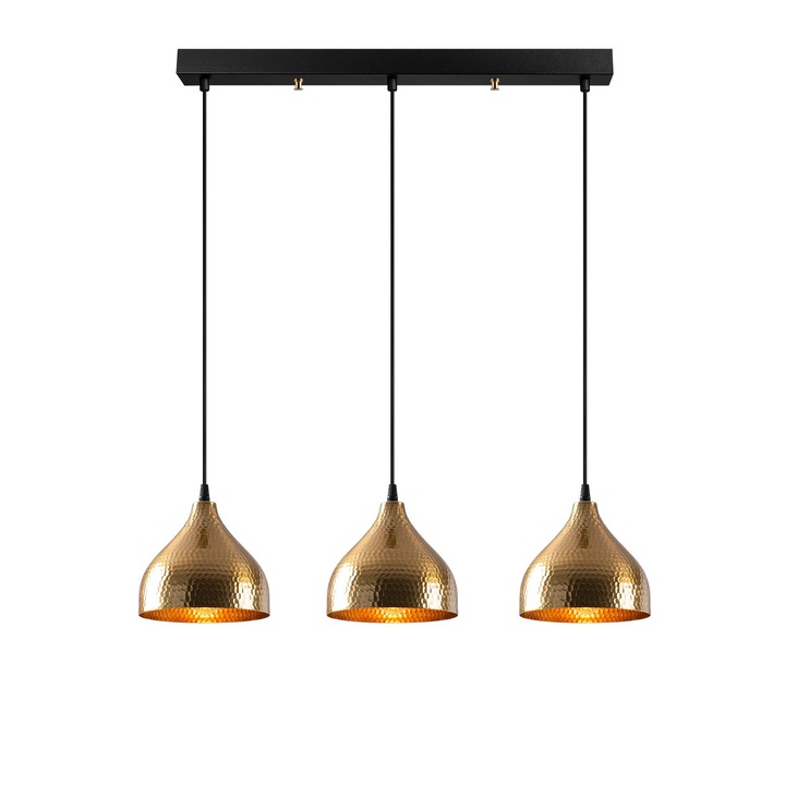 Lustra, Opviq, 8181, metal, 68x18cm, inaltime ajustabila, 3xE27, 114cm