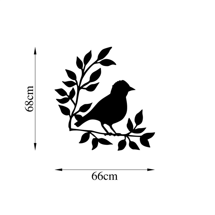 Dekoratív fém fali kiegészítő, Wallity, 66x68cm, 1,5mm vastagság