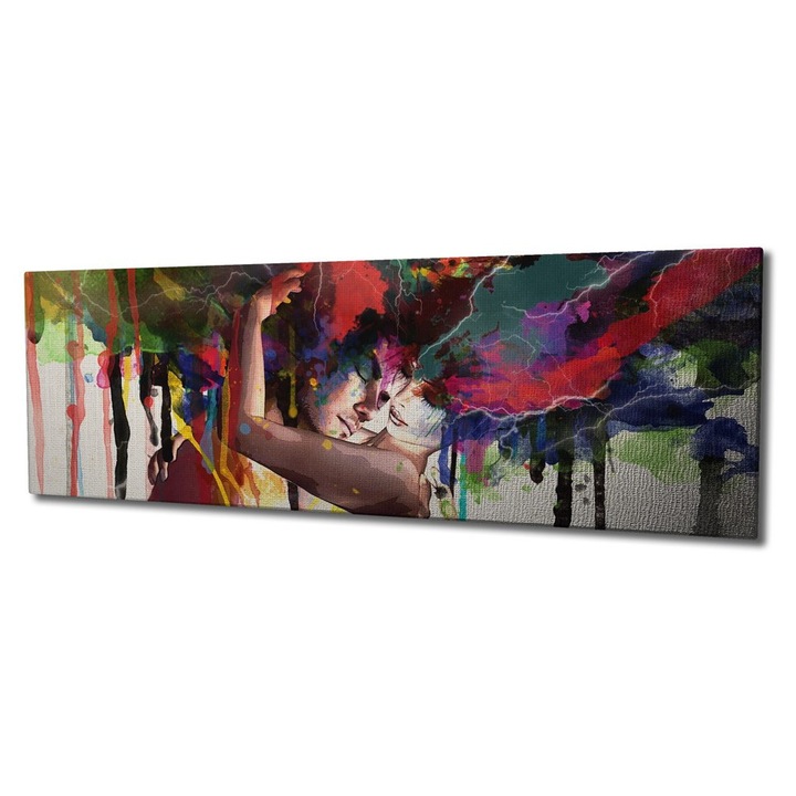 Dekoratív festmény, Wallity, 30x80cm, 100% vászon, 3cm fa keret