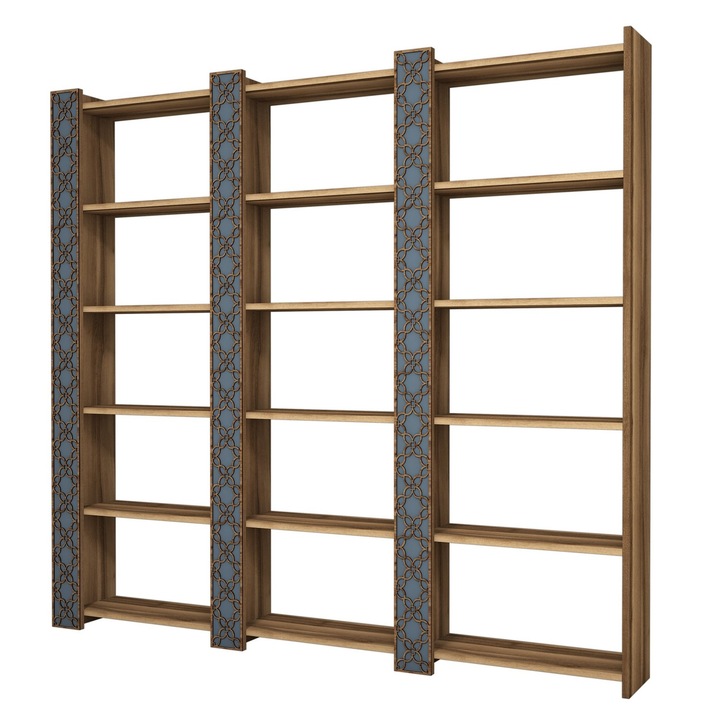 Biblioteca, Woody Fashion, PAL 18mm, 184,6x170x24,2cm, set 3 piese