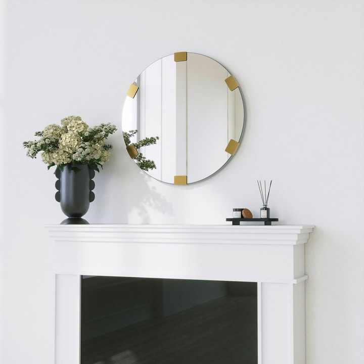 Tükör, Woody Fashion, 60cm, fém, falra szerelhető