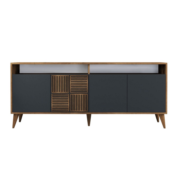 Consola Woody Fashion, melamina, 180x78,6x35cm, picioare din plastic 17cm