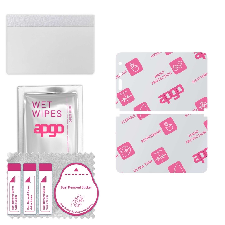 apgo защитно стъкло за Microsoft Surface Duo 2 - хибридно стъкло, защита на дисплея, гланцово, гъвкаво хибридно стъкло, пълно лепило