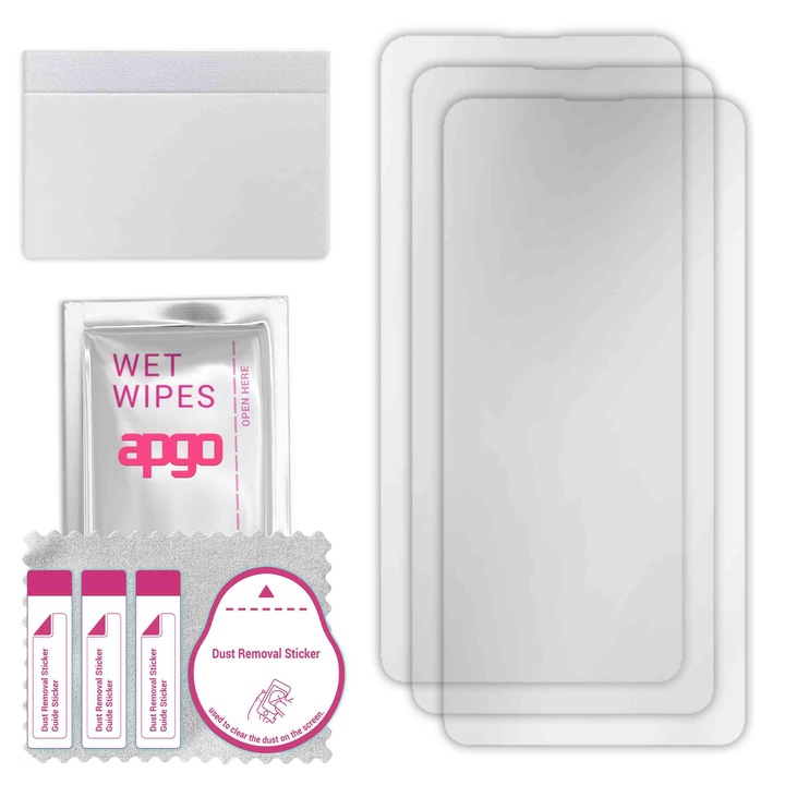 3x apgo протектор за екран за Asus Zenfone 6 ZS630KL 6Z – цял дисплей, гланцов, хидрогел, пълно лепене, 5D