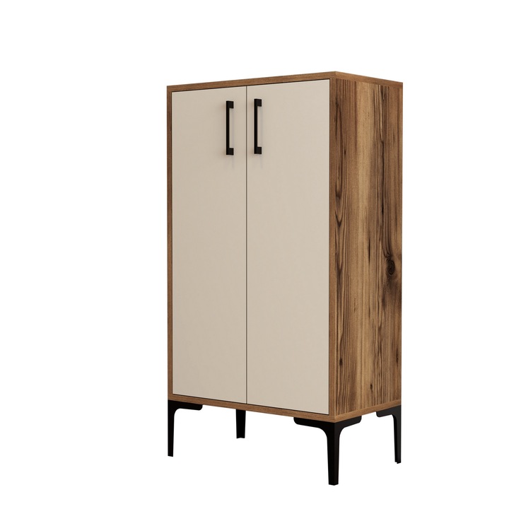 Cipőszekrény, Woody Fashion, 60x111x35cm, 18mm, 21.15cm, metálfényű