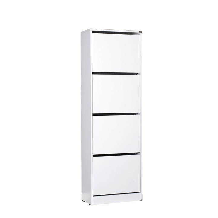 Dulap pentru pantofi, Shc 340, UnicUtil, Alb, Latime: 51 cm, Inaltime: 157 cm, Adancime: 26 cm, 479ADR1163