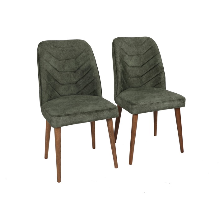 Set scaune Woody Fashion catifea metal lemn fag 50x90x49cm 2 piese