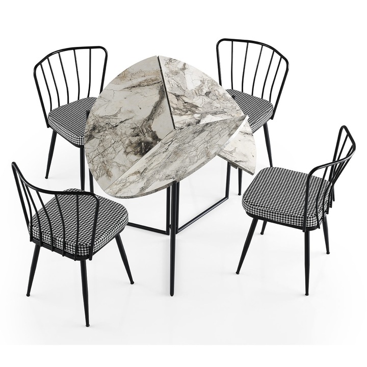 Masa de dining, Woody Fashion, 100x100cm, 72cm inaltime, capacitate 19kg