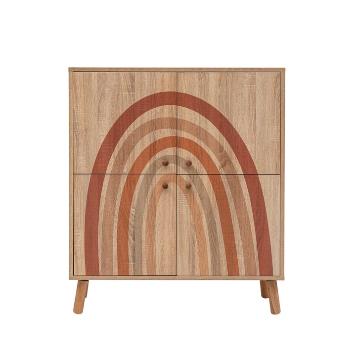 Dulap depozitare Woody Fashion 95x111x36cm picioare lemn PAL