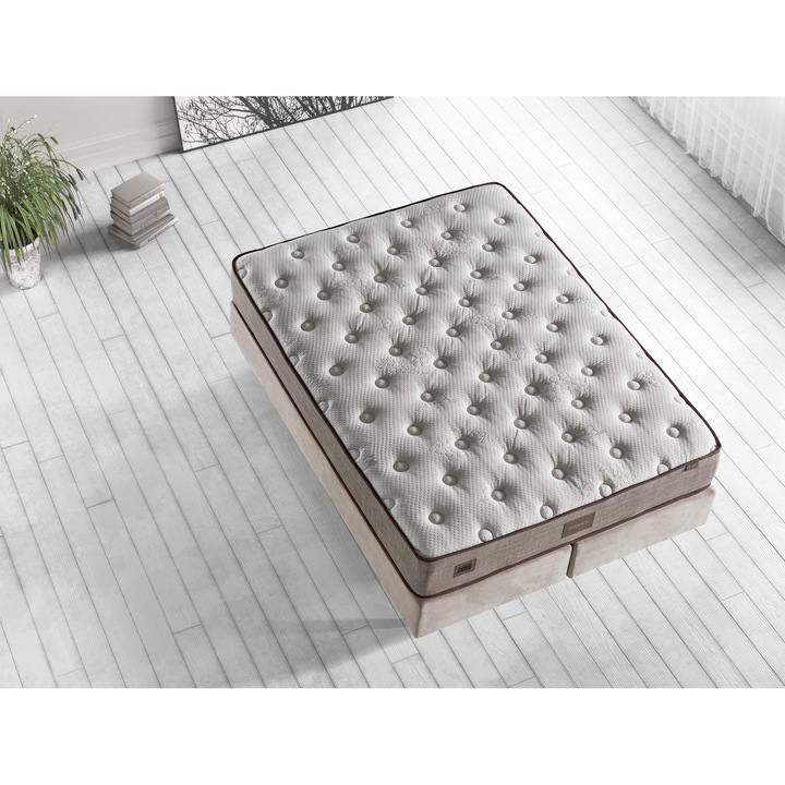 Saltea, Woody Fashion, 150x200cm, din bumbac tricotat, spuma hipoalergenica, moale