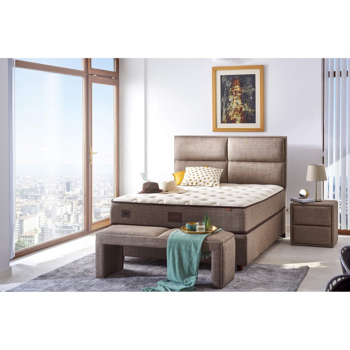 Saltea, Woody Fashion, 90x200cm, bumbac tricotat, spuma hipoalergenica