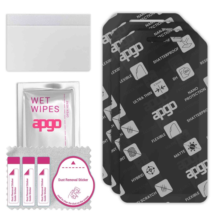 3x APGO MATTE хибридно защитно стъкло, съвместимо с Cat S41, гъвкаво нано стъкло, отличен заместител на закалено стъкло, устойчиво на надраскване