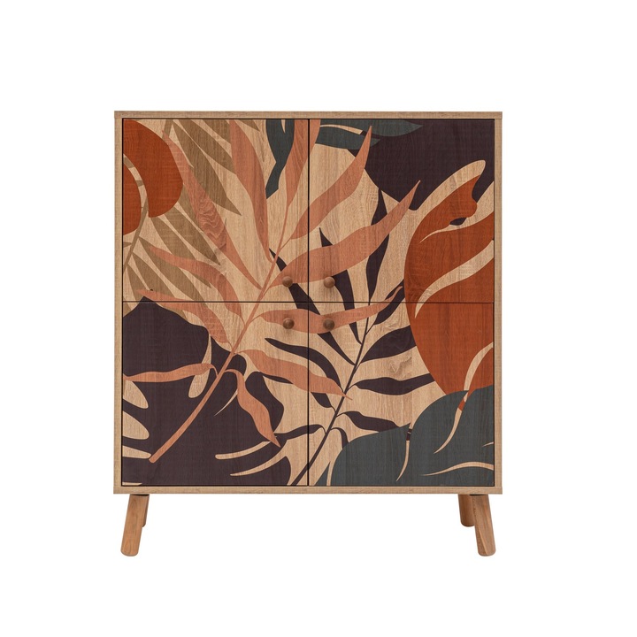 Dulap multifunctional, Woody Fashion, melamina, 95x111x36cm, multicolor