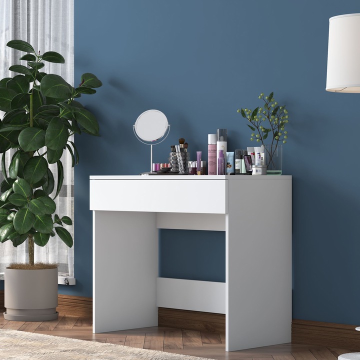 Masa de machiaj Woody Fashion 90x76.8x45cm alb PAL