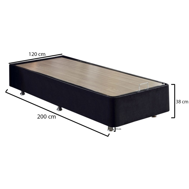 Somiera Woody Fashion, 120x200cm, 6 picioare, cu sertar inclus