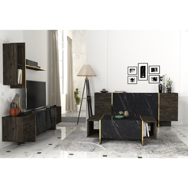 Set mobilier living, Woody Fashion, PAL melaminat, 180x75.5x46.6cm