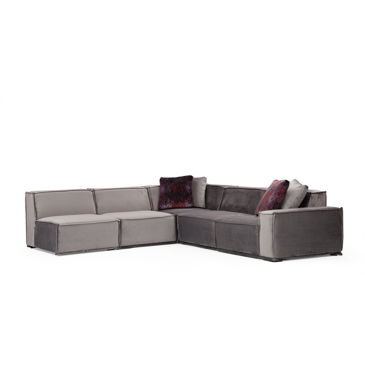 Canapea coltar, Atelier Del Sofa, 276x300cm, 4 perne, gri, 100cm