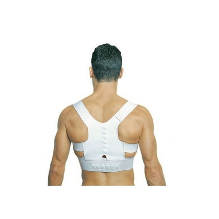 Corset suport spate cu terapie magnetica, masura M alb