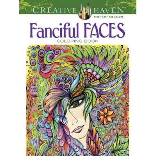 Creative Haven Fanciful Faces Coloring Book, Miryam Adatto (Author)