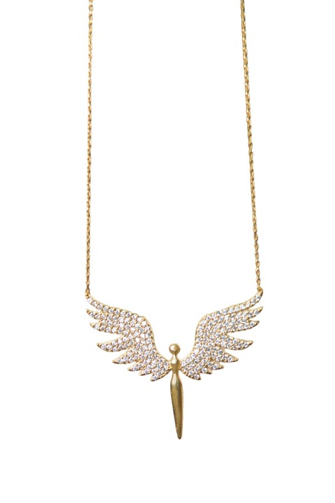 Colier Heliophilia, argint/zircon, 43cm, auriu