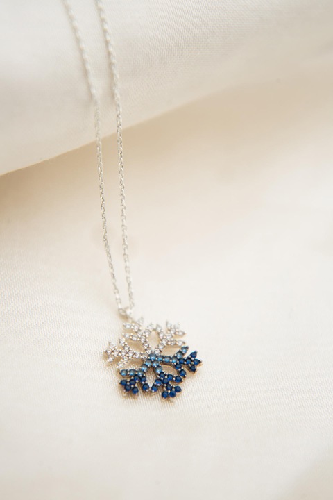 Colier, Heliophilia, 43cm, argint, pietre zirconii