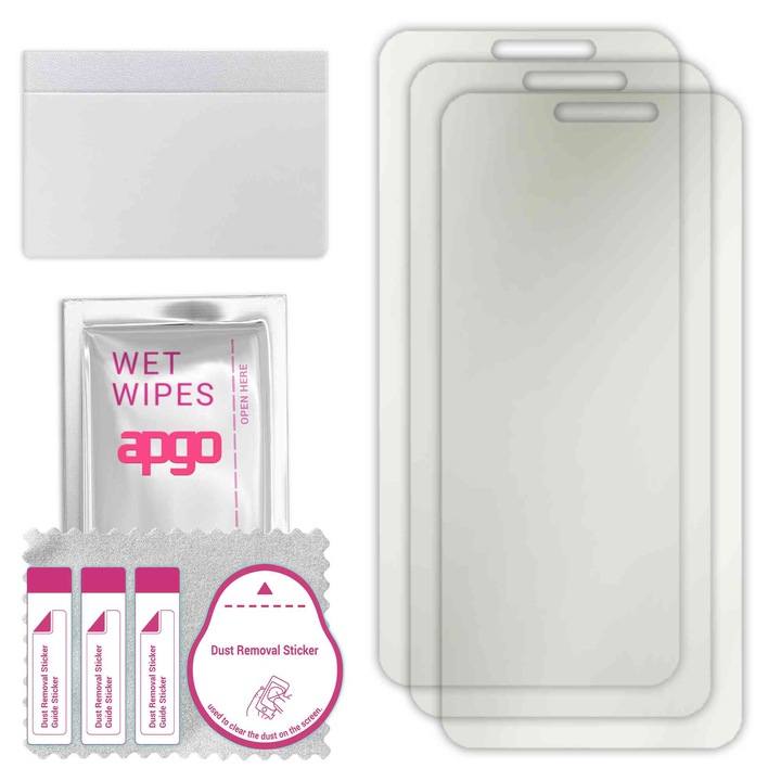 3x МАТОВ apgo протектор за екран за HTC Desire 12 – самозалепващ се, цял дисплей, хидрогел, защита от надраскване, пълно лепене, 5D