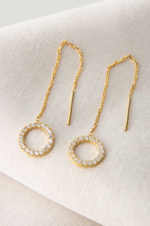 Cercei Heliophilia, argint/rodiu, antialergic, auriu