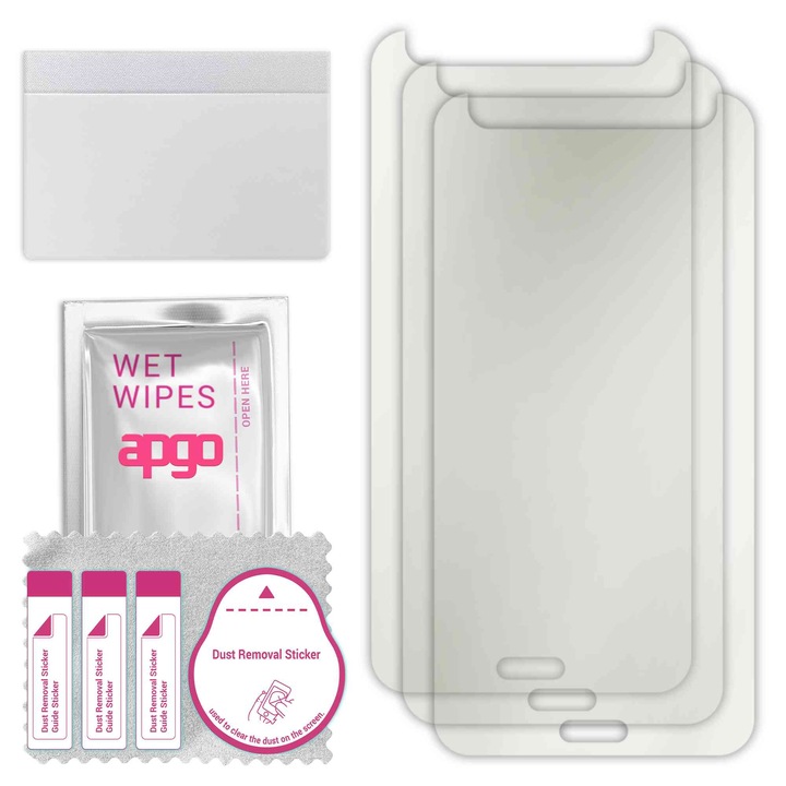3x folie de protectie MAT MATTE apgo pentru HTC U11 – autoadeziva, afisare completa, hidrogel, anti-zgarieturi, full glue, 5D