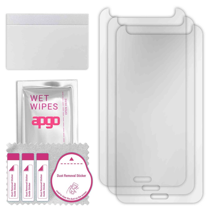 3x folie de protectie apgo pentru HTC U11 Life – afisare completa, lucioasa, hidrogel, full glue, 5D
