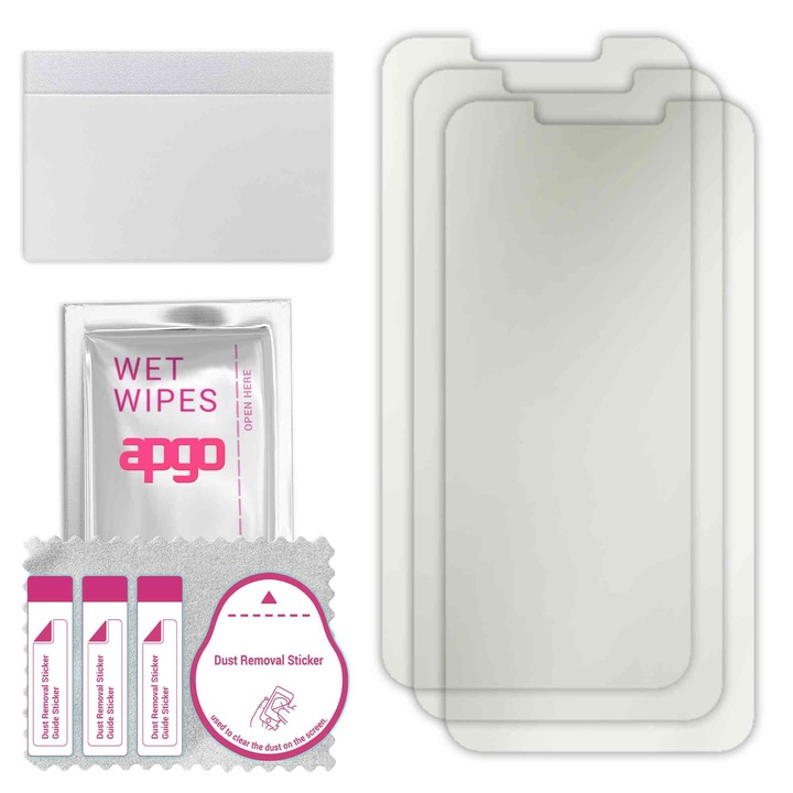 3x МАТОВ apgo протектор за екран за Huawei Mate 20 Pro – самозалепващ се, цял дисплей, хидрогел, защита от надраскване, пълно лепене, 5D