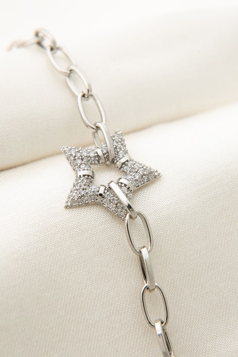 Bratara, Heliophilia, metal, lungime 20 cm, rezistent, argintiu