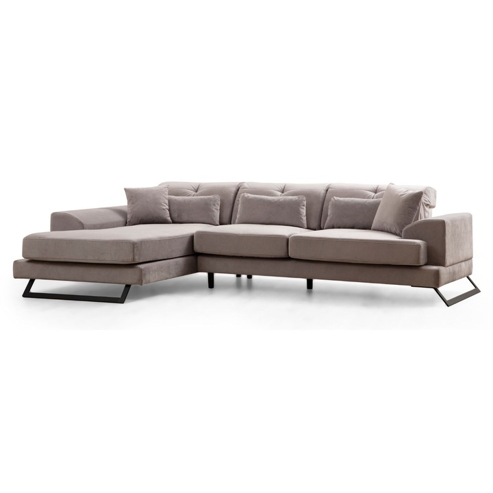 Canapea coltar, Atelier Del Sofa 8100, bej, 308x190cm, 5 perne