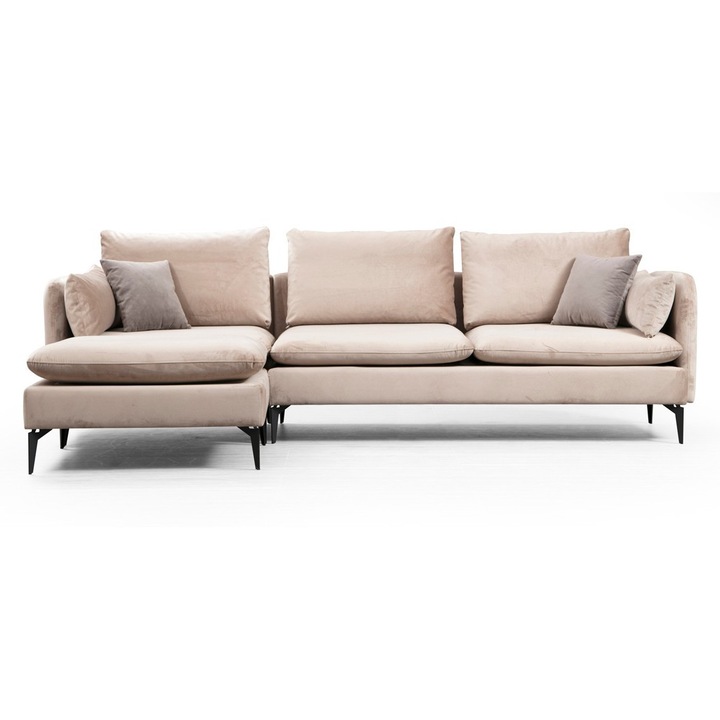 Canapea coltar extensibila, Atelier Del Sofa, 289x186cm, bej, 5 perne